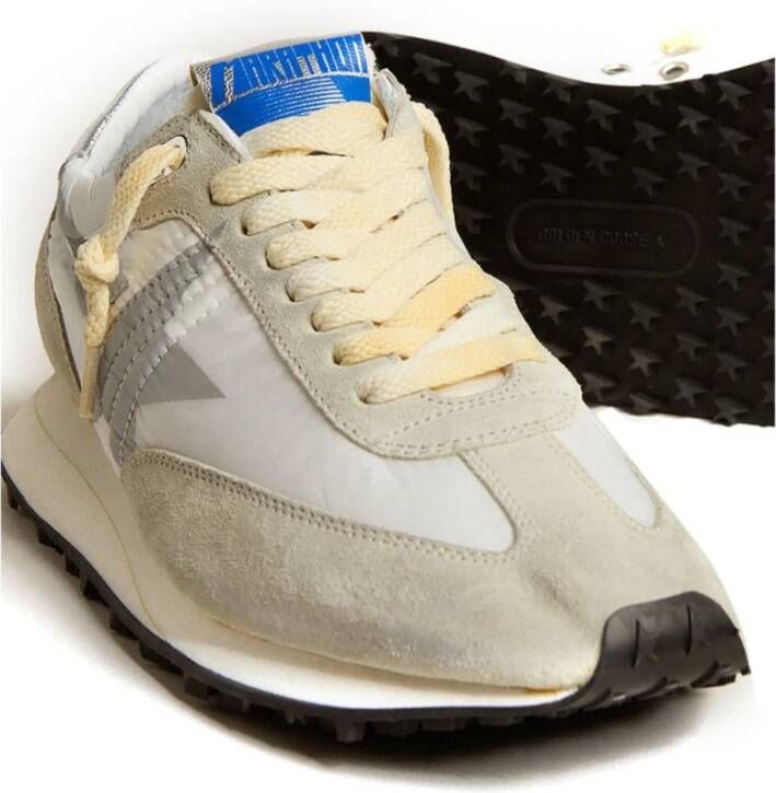 Golden Goose Sterren Gedrukte Sneakers Beige Heren