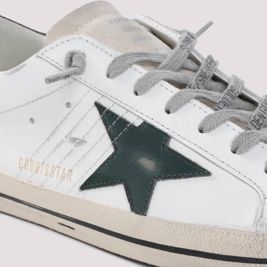 Golden Goose Stijlvolle Leren Sneakers in Wit Groen Bruin Multicolor Heren