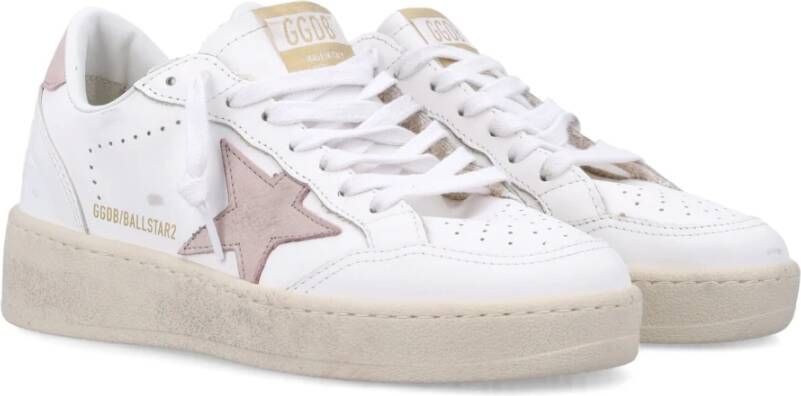 Golden Goose Stijlvolle leren sneakers voor vrouwen Pink Dames