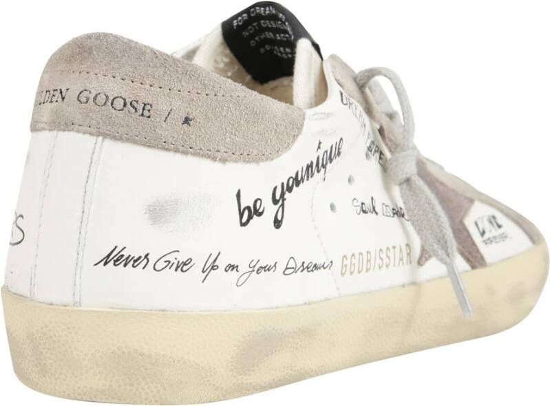 Golden Goose Stijlvolle Nappa Suede Ster Hiel Sneakers White Dames