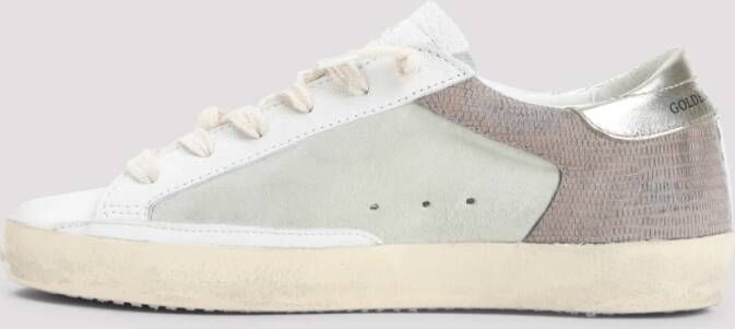 Golden Goose Witte Leren Sneakers met Hagedisprint White Dames