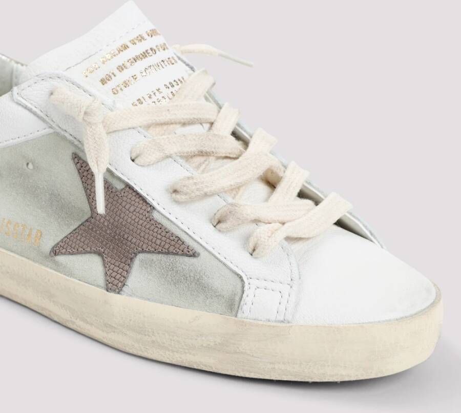 Golden Goose Witte Leren Sneakers met Hagedisprint White Dames