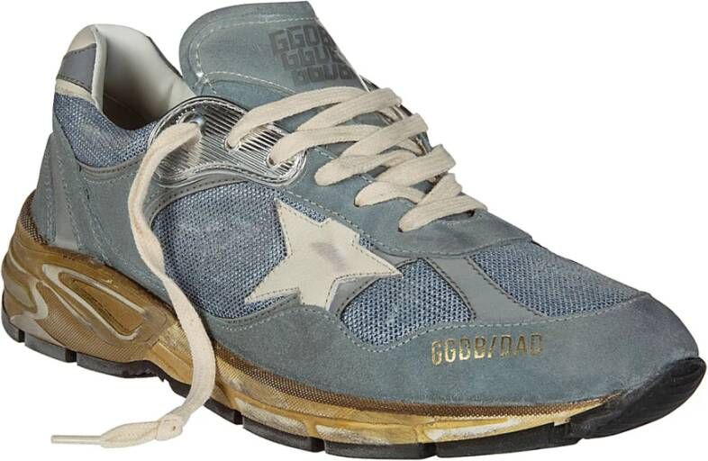 Golden Goose Stijlvolle Suede Hardloopschoenen Blue Heren