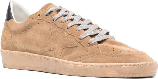 Golden Goose Suede Ballstar Sneakers met Leren Hiel Brown Heren