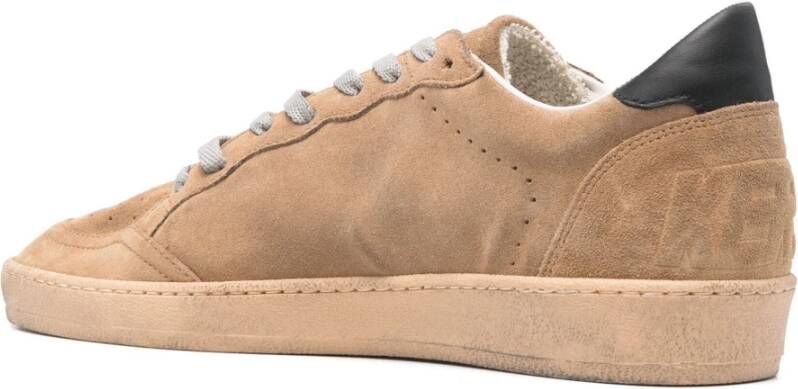 Golden Goose Suede Ballstar Sneakers met Leren Hiel Brown Heren