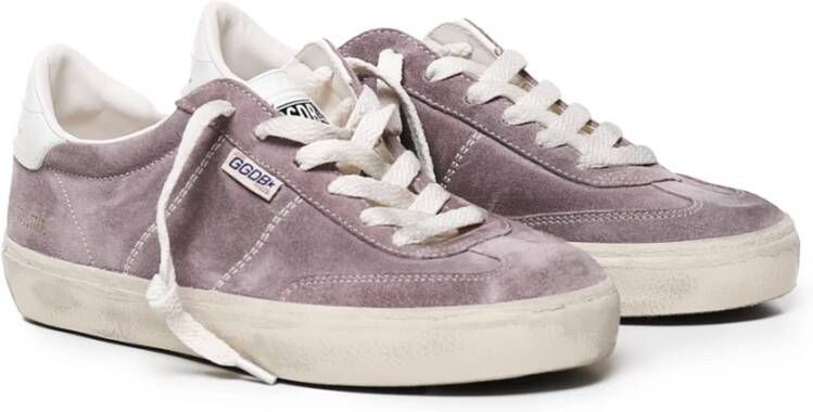 Golden Goose Mauve Suède Veterschoenen Purple Dames