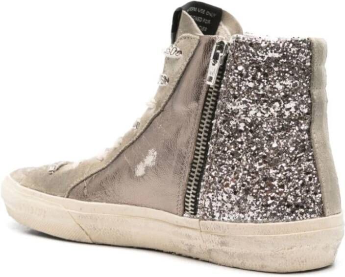 Golden Goose Suede Calf Glitter Slide Schoenen Beige Dames