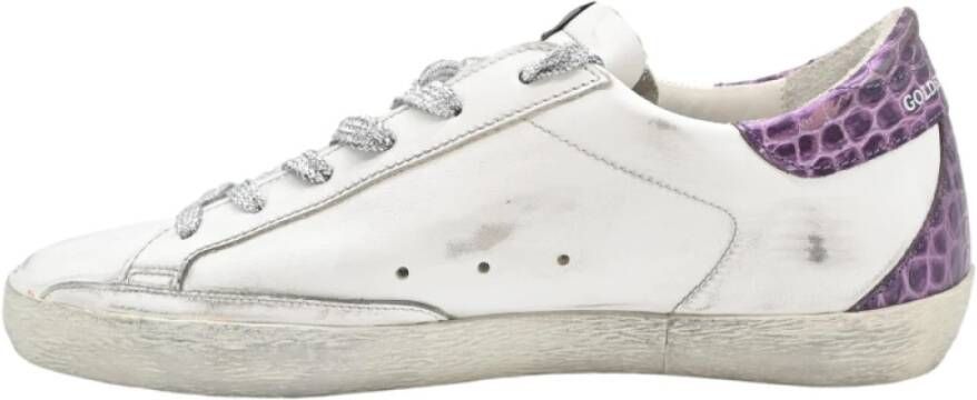 Golden Goose Suede Cocco Print Sneakers White Dames