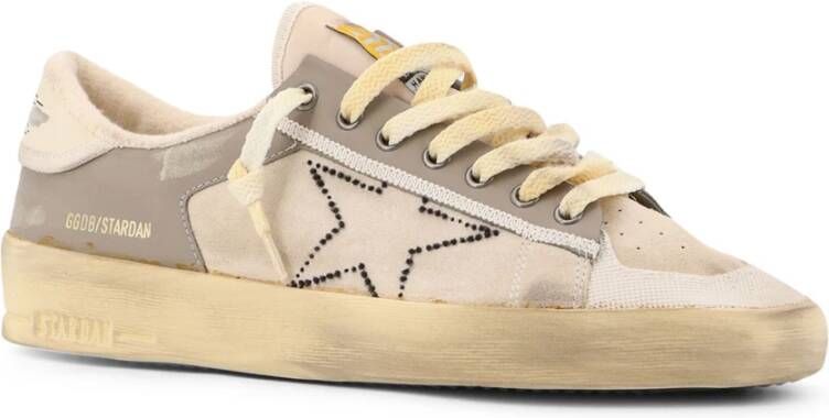 Golden Goose Suède Leren Sneakers Iconische Ster Rubber Beige Heren