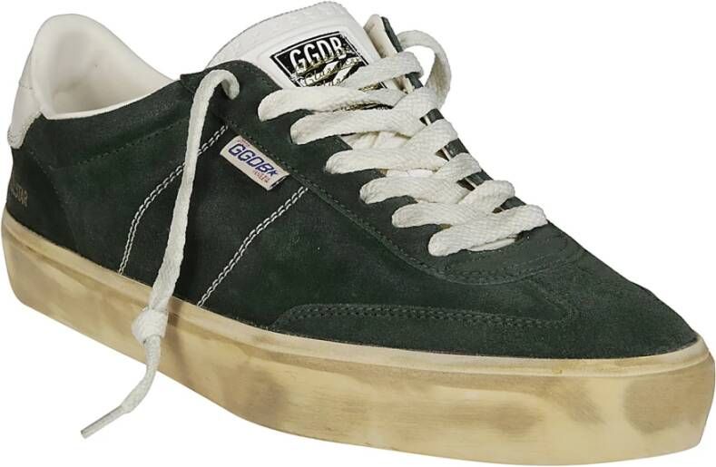 Golden Goose Suede Leren Star Sneakers Green Heren