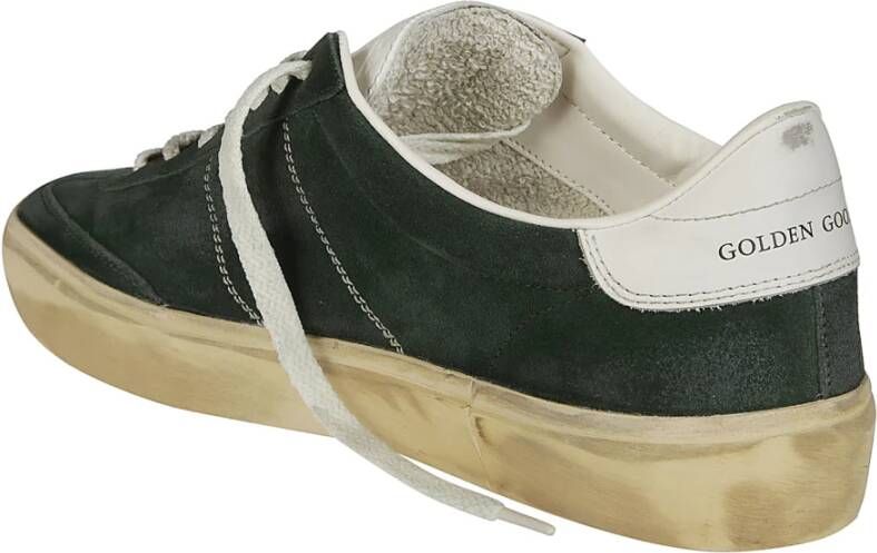 Golden Goose Suede Leren Star Sneakers Green Heren