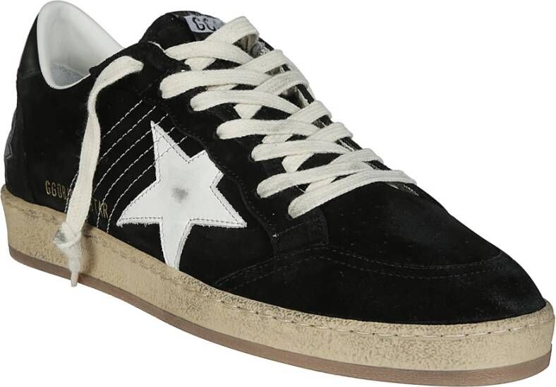 Golden Goose Suede Star and Heel Leather Sneakers Black Heren