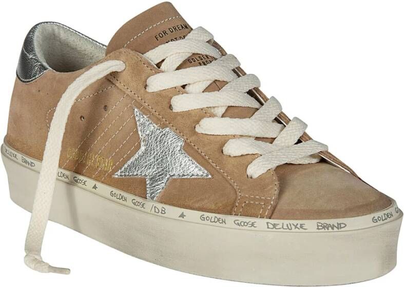 Golden Goose Suede Star Laminated Heel Sneakers Brown Dames