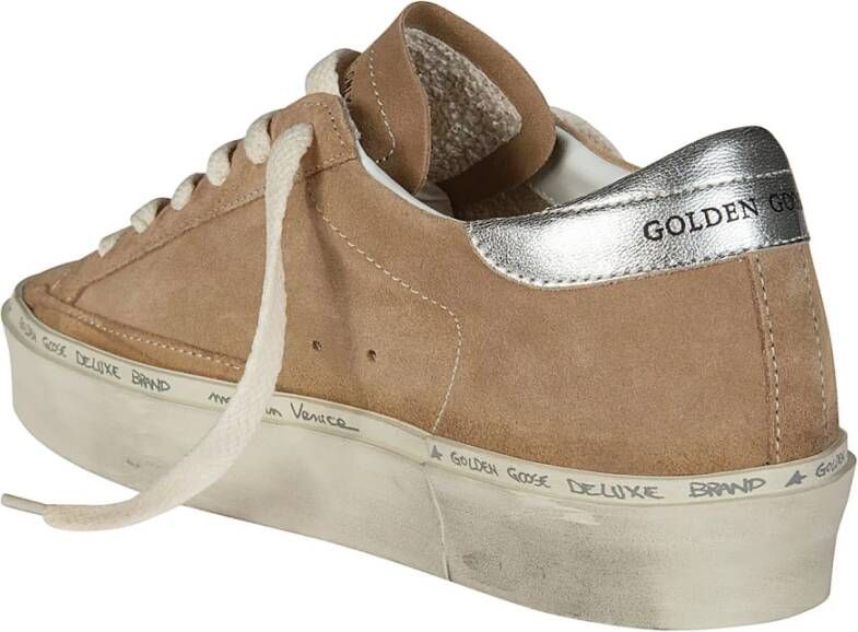 Golden Goose Suede Star Laminated Heel Sneakers Brown Dames