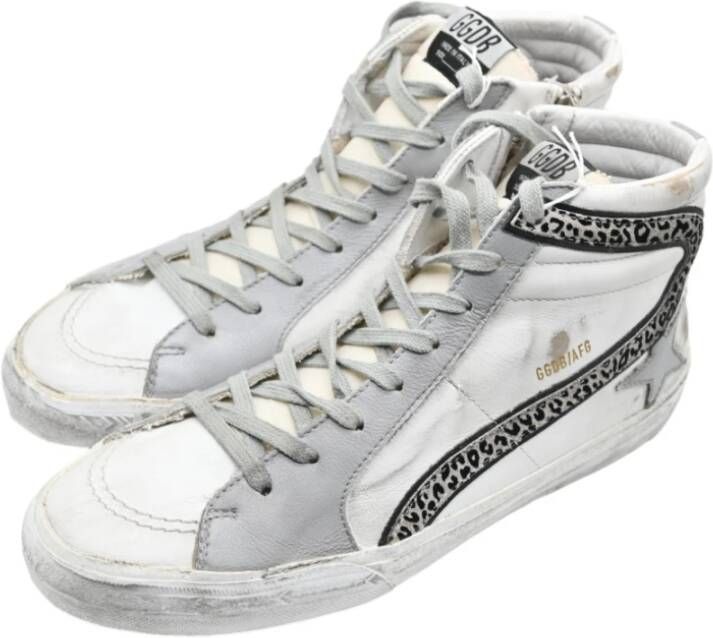 Golden Goose Suede White Grey Leo Sneakers White Dames