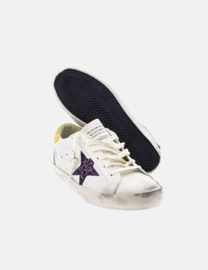 Golden Goose Super-Star Bio-Based Glitter Sneakers White Dames