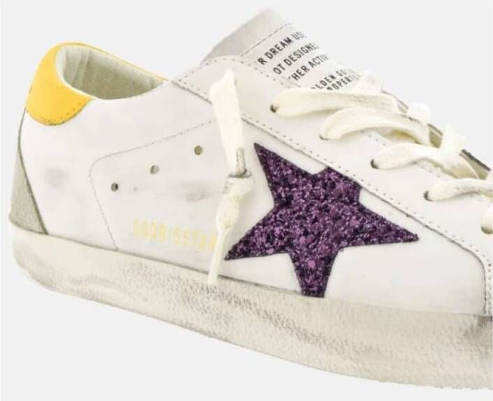 Golden Goose Super-Star Bio-Based Glitter Sneakers White Dames