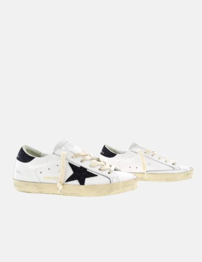 Golden Goose Super-Star Kristal Sneakers Wit Leer White Dames