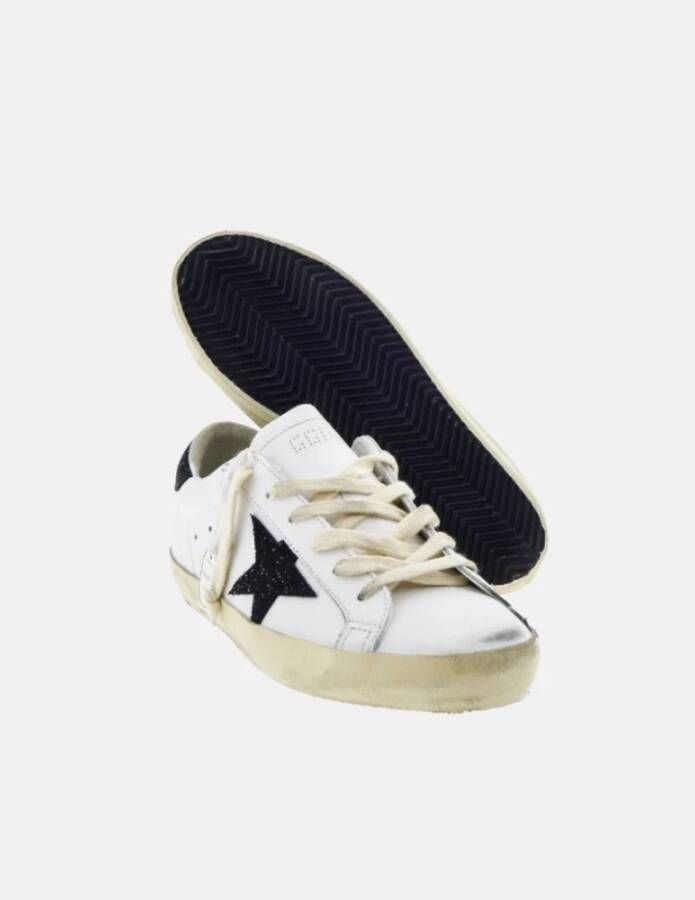 Golden Goose Super-Star Kristal Sneakers Wit Leer White Dames