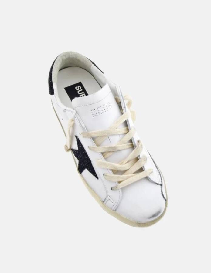 Golden Goose Super-Star Kristal Sneakers Wit Leer White Dames