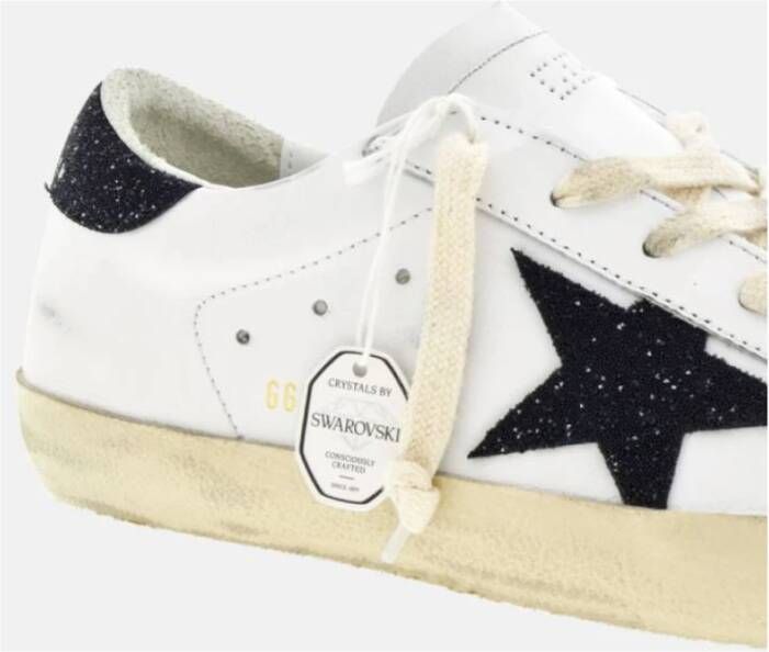 Golden Goose Super-Star Kristal Sneakers Wit Leer White Dames