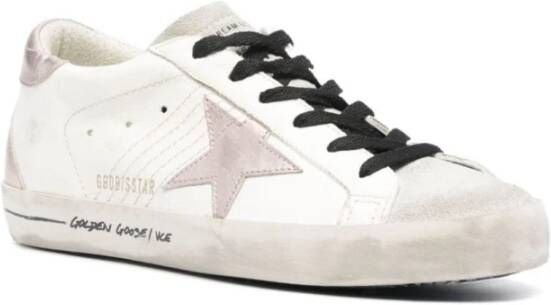 Golden Goose Super Star Leren Suède Sneakers White Dames