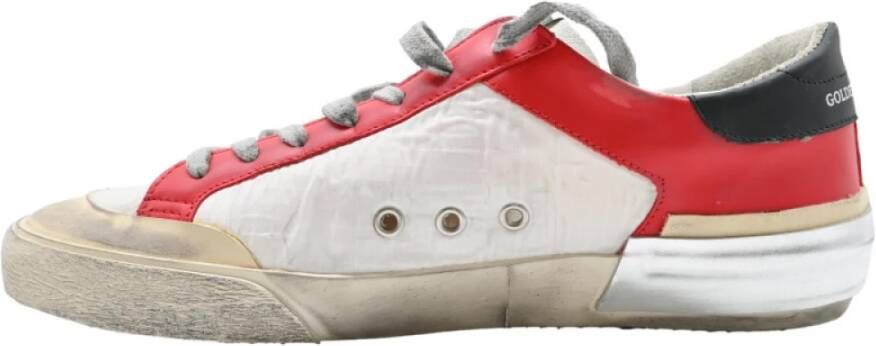 Golden Goose Super Star Nappa White Red Black Sneakers Multicolor Dames