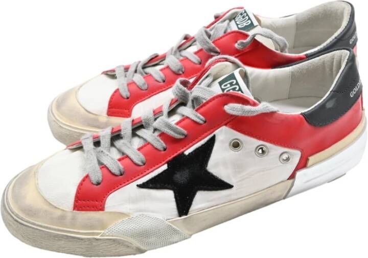 Golden Goose Super Star Nappa White Red Black Sneakers Multicolor Dames