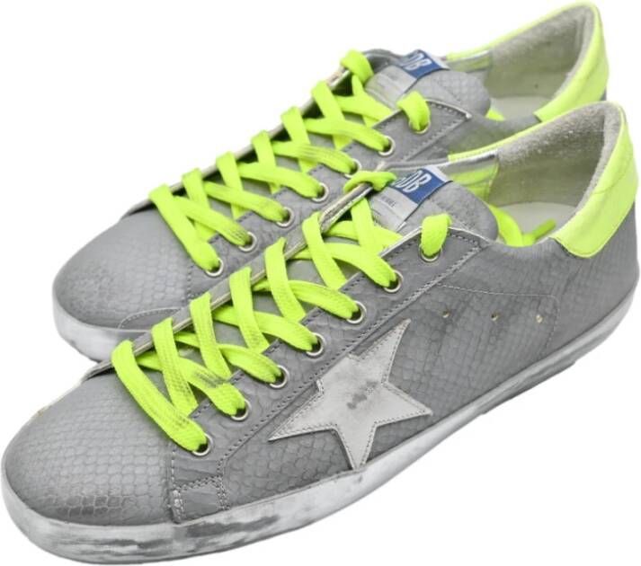 Golden Goose Super Star Silver White Fluo Sneakers Multicolor Heren