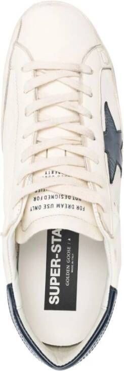 Golden Goose Distressed Super-Star Lace-Up Sneakers Beige Heren