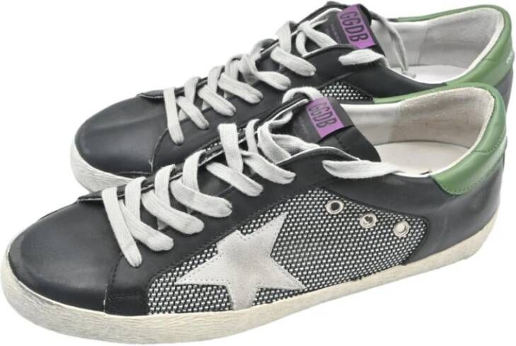 Golden Goose Superstar Black Green Sneakers Multicolor Heren