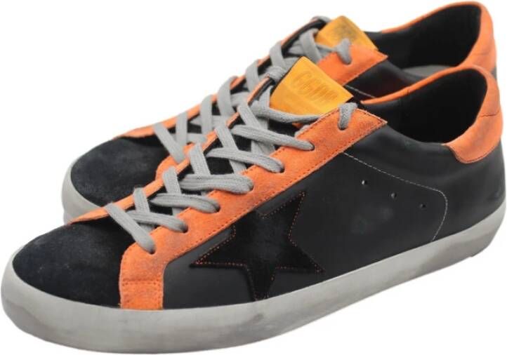 Golden Goose Superstar Black Orange Sneakers Orange Dames