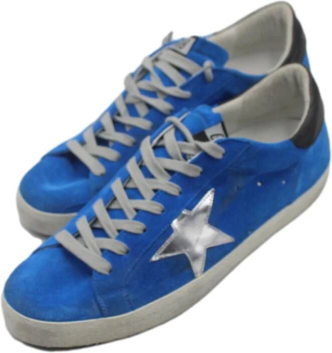 Golden Goose Superstar Blue Black Silver Sneakers Blue Dames