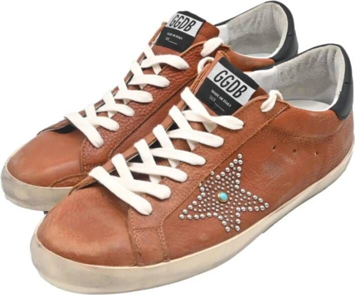 Golden Goose Superstar Brown Fantasy Star Pearl Sneakers Brown Heren