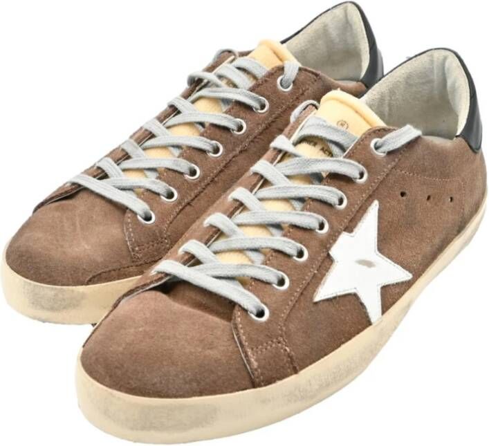 Golden Goose Superstar Brown White Star Sneakers Brown Heren