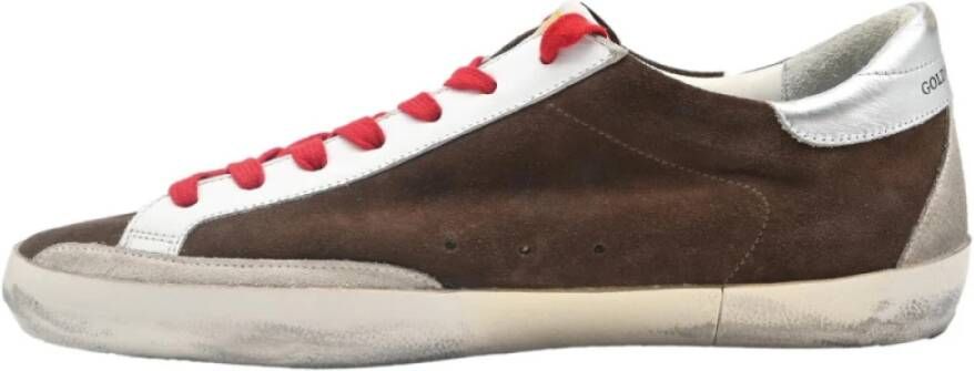 Golden Goose Superstar Dark Brown White Sneakers Brown Heren