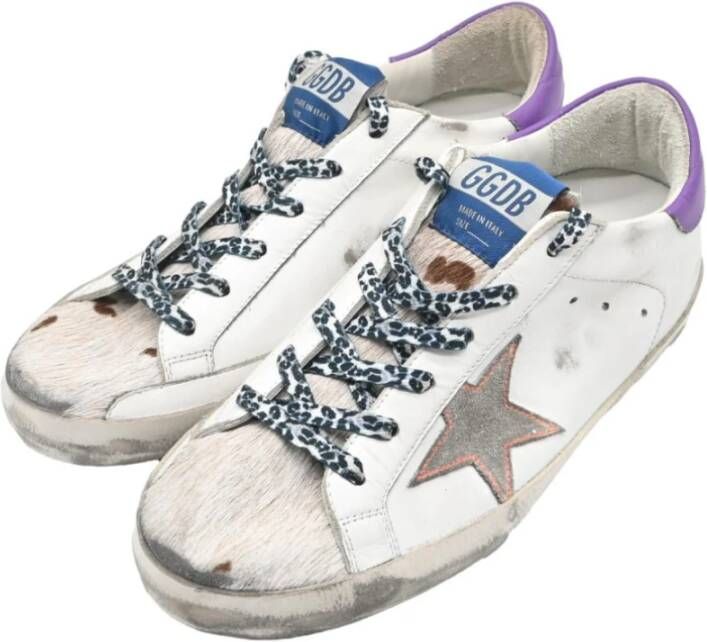 Golden Goose Superstar Horsy White Ice Purple Sneakers White Dames