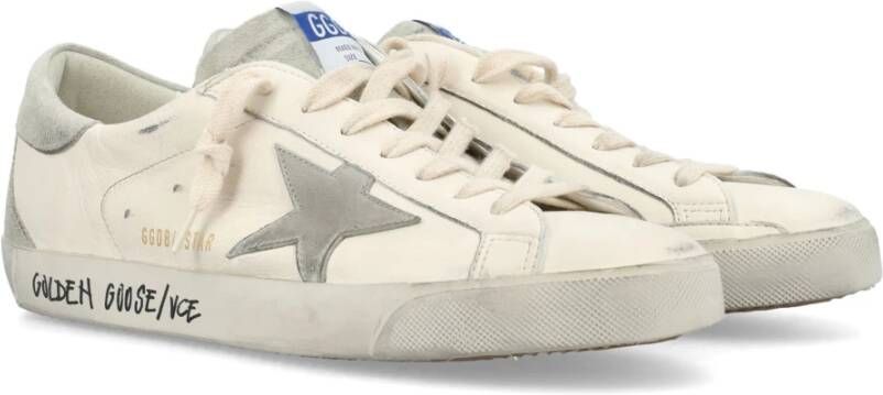 Golden Goose Witte lage top sneakers sterpatch White Heren