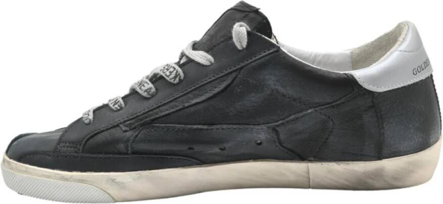 Golden Goose Superstar Leren Zwart Blauw Wit Sneakers Black Heren