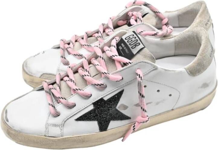 Golden Goose Superstar White Black Gold Sneakers White Dames