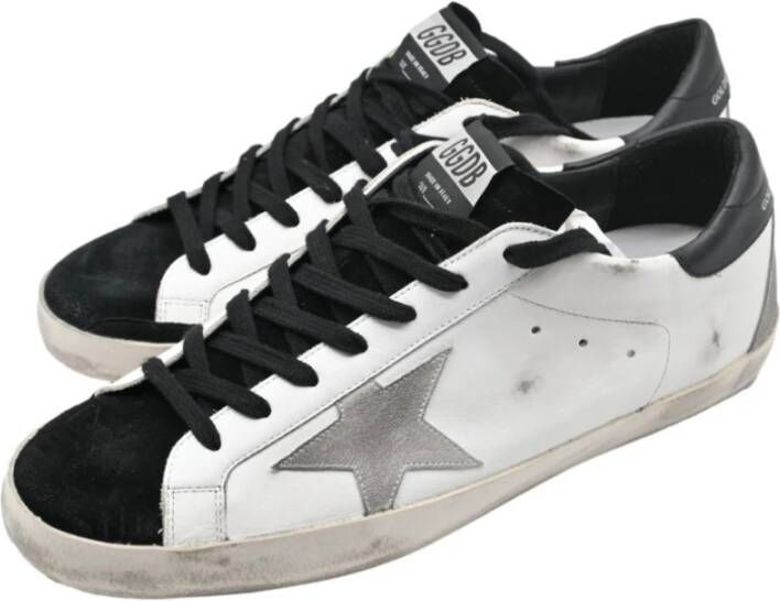 Golden Goose Superstar White Black Suede Sneakers White Heren