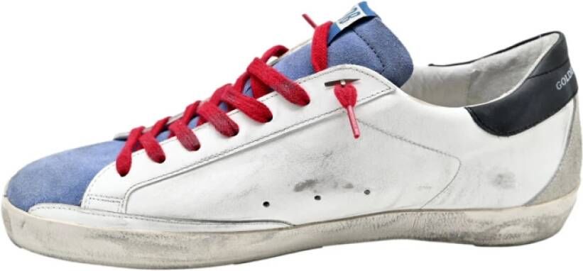 Golden Goose Superstar White Blue Sneakers White Heren