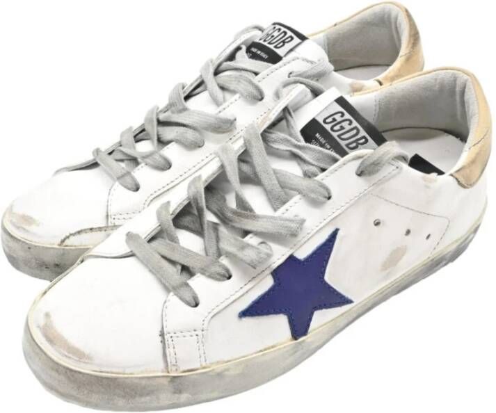 Golden Goose Superstar White Blue Star Sneakers White Dames