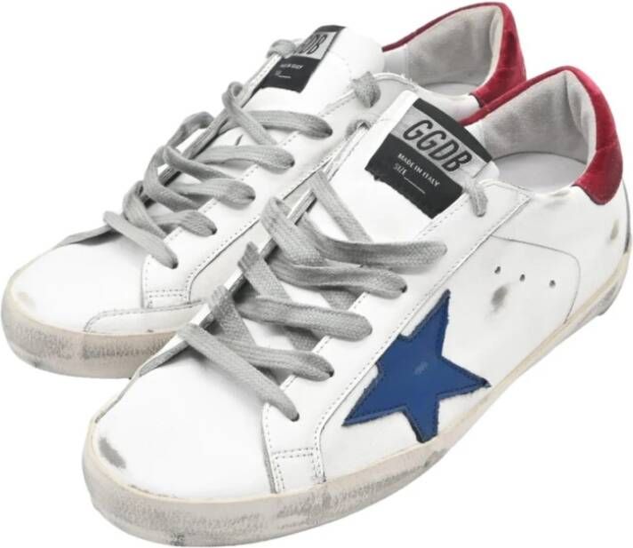 Golden Goose Superstar White Blue Star Sneakers White Heren