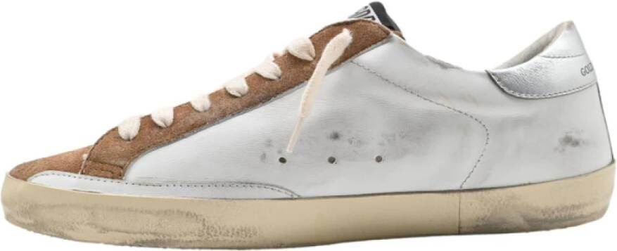 Golden Goose Superstar White Brown Red Silver Sneakers Multicolor Heren