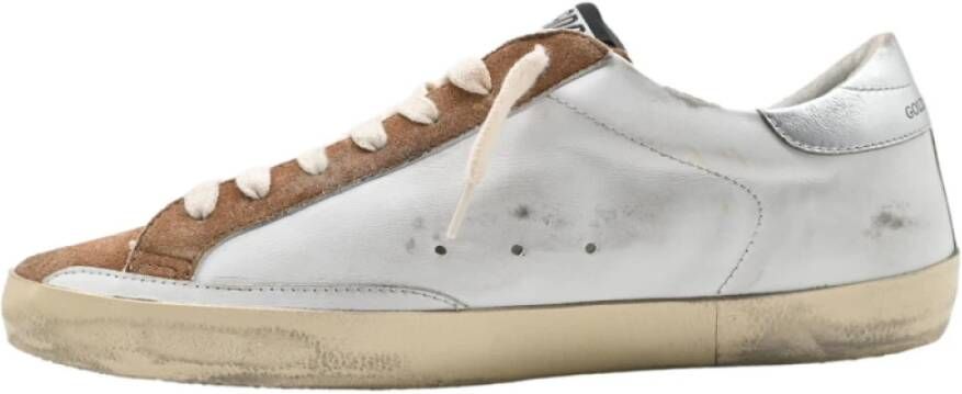 Golden Goose Superstar White Brown Red Silver Sneakers White Heren