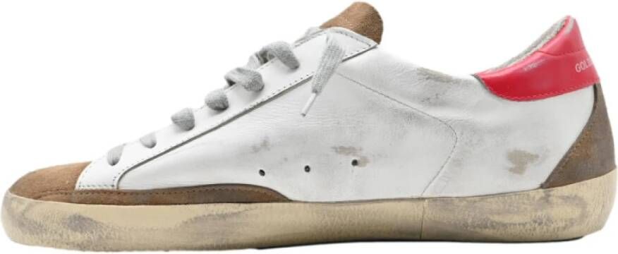 Golden Goose Superstar White Brown Red Sneakers Multicolor Heren