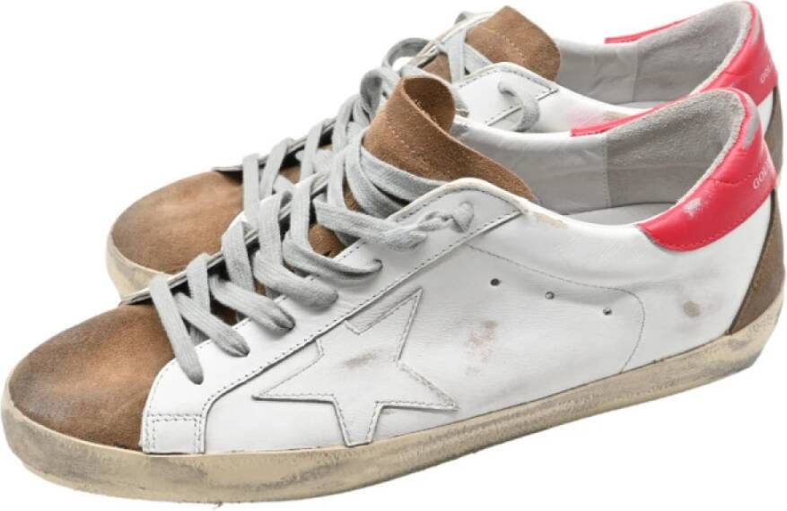 Golden Goose Superstar White Brown Red Sneakers Multicolor Heren