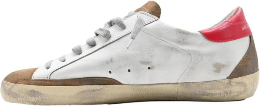 Golden Goose Superstar White Brown Red Sneakers White Heren