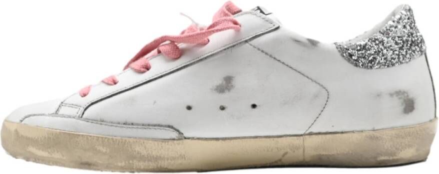 Golden Goose Superstar White Dark Blue Silver Sneakers White Dames